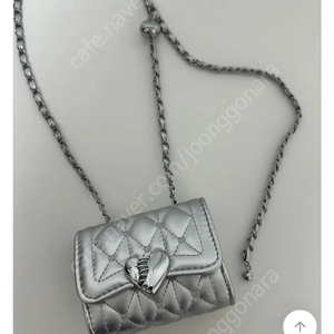 체인 퀼팅 미니 가방 (실버)
