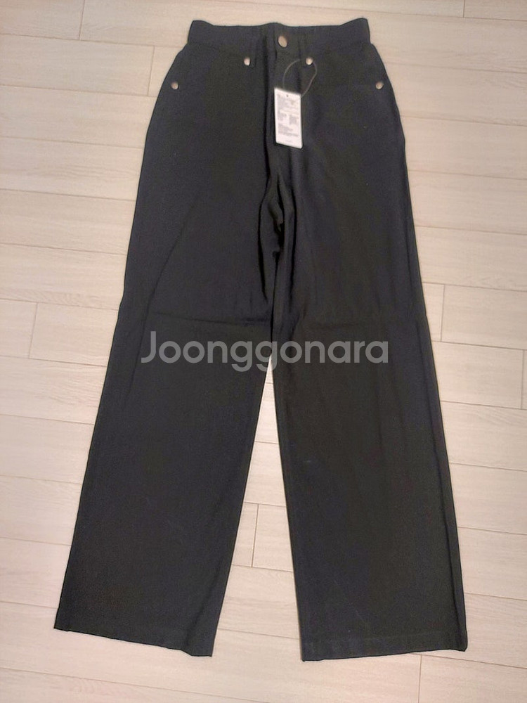여성 여자 밴딩 와이드 팬츠 슬랙스 바지 에잇세컨즈--0