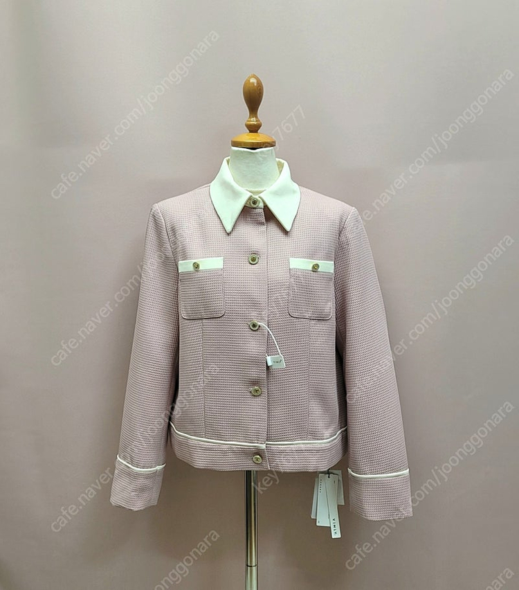 (새상품) VIMLY 핑크 배색 자켓--2