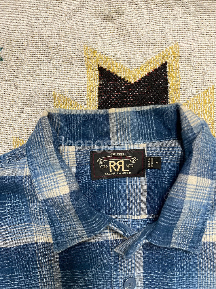 RRL 옴브레 캠프셔츠(M)--1