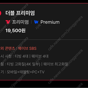 티빙 + 웨이브 더블 프리미엄 파티원 모집