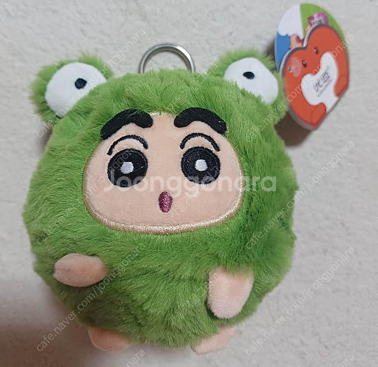 (새상품)짱구 개구리 봉제인형 키링 12cm--0
