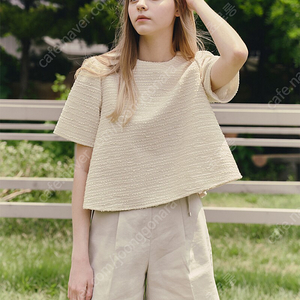 패브릭컬러지 트위드 블라우스