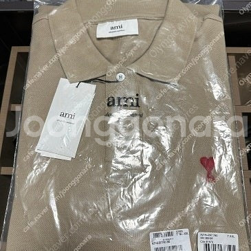 신품 - 아미 ami 정품 폴로 카라 티셔츠 베이지 X...--0