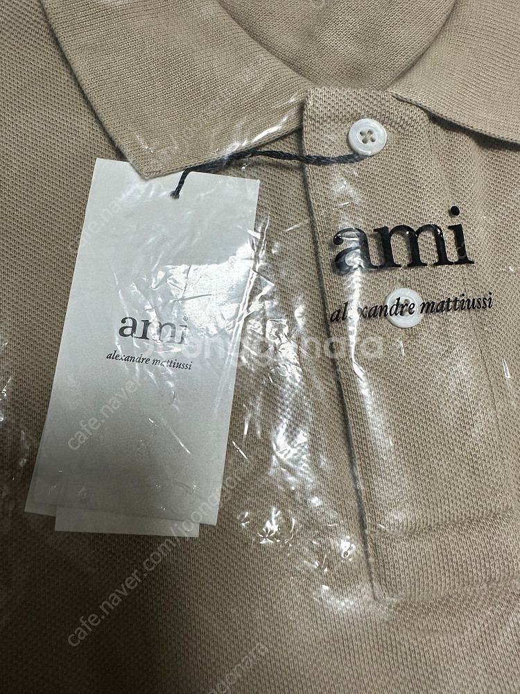 신품 - 아미 ami 정품 폴로 카라 티셔츠 베이지 X...--4