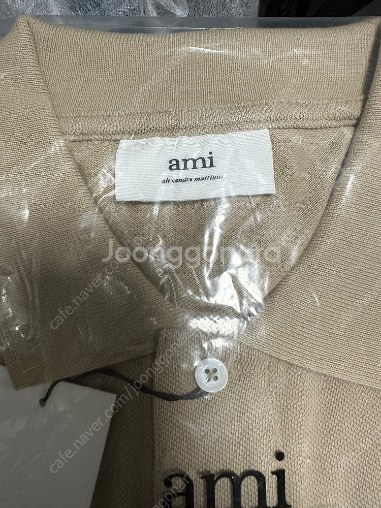 신품 - 아미 ami 정품 폴로 카라 티셔츠 베이지 X...--5