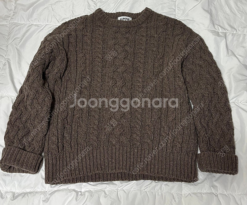 아우브아워 니트 (scot cable sweater)--4