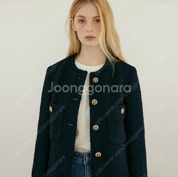 블랭크공삼 트위드 자켓 boucle cropped tw...--0