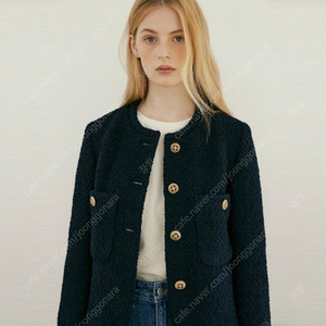 블랭크공삼 트위드 자켓 boucle cropped tweed jacket