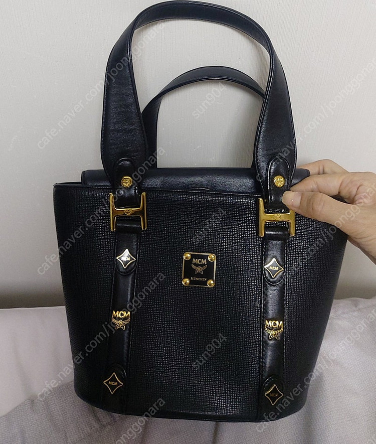 MCM가방 토트백 블랙소가죽백 성주택있음--3