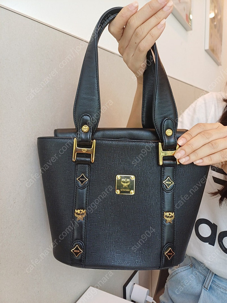 MCM가방 토트백 블랙소가죽백 성주택있음--4