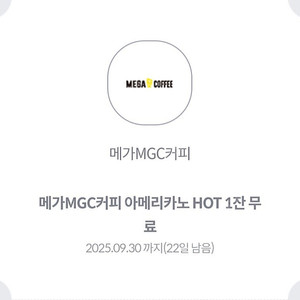 메가커피 아메리카노 2잔