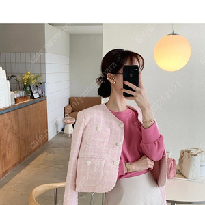 바이시(씨)니 애플트위드 자켓 핑크