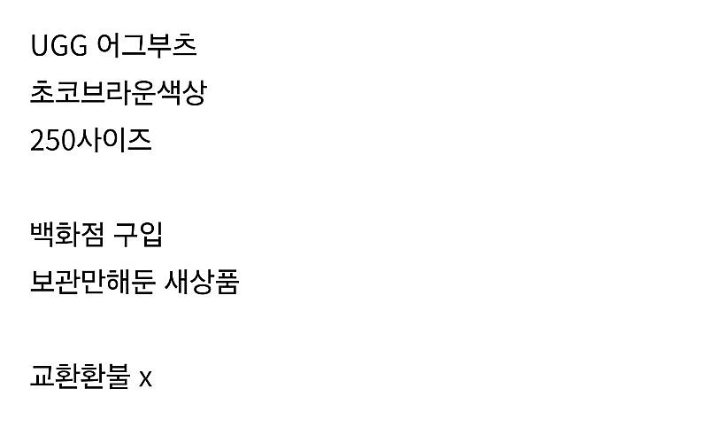 UGG 어그부츠 초코브라운 250--3