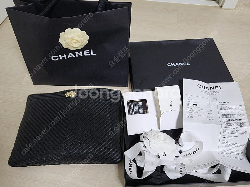 샤넬 보이 클러치 미늄 (샴페인 골드)--0