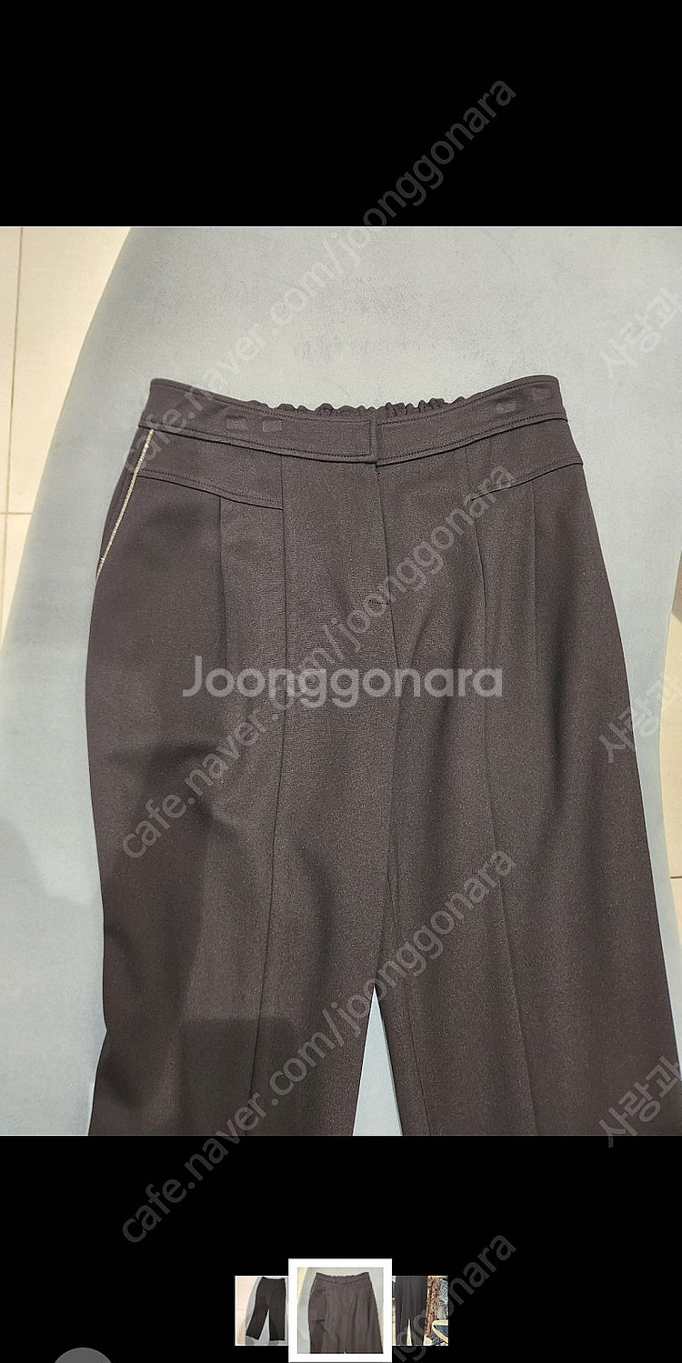 디루치아노 블랙 와이드 팬츠 77~88--2