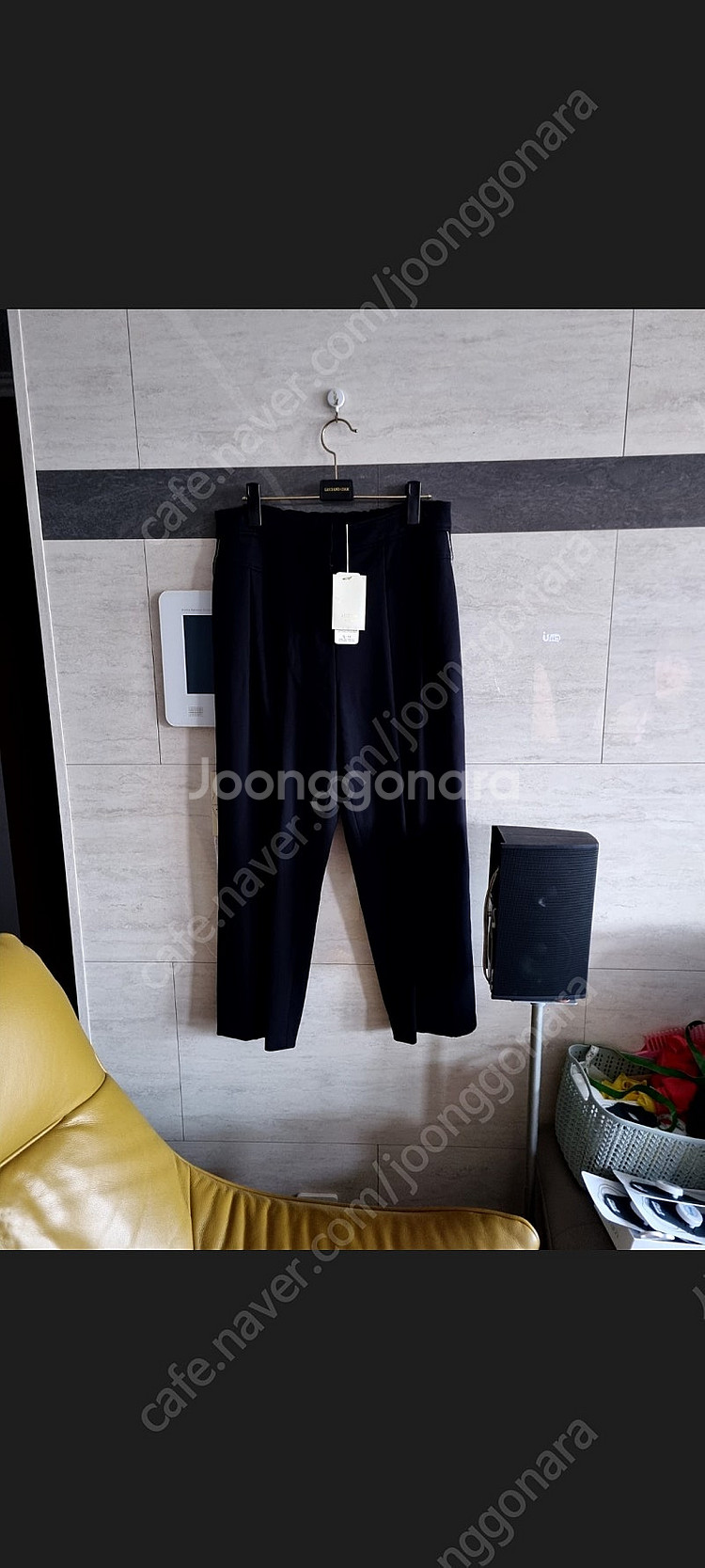 디루치아노 블랙 와이드 팬츠 77~88--3