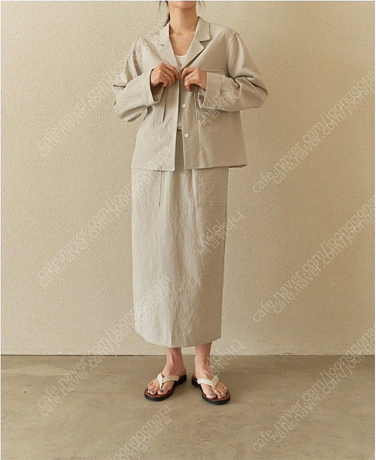 object 오브젝트 프리미엄 리넨 셔츠자켓(새상품 )헬베티카 마뗑킴 블루브릭 얼바닉30 le917 워크자켓 이미지