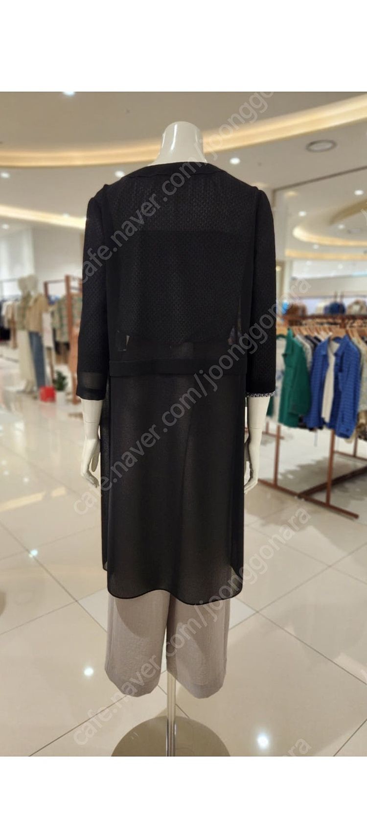 디루치아노 시스루 롱짚업 블라우스 77~88--2