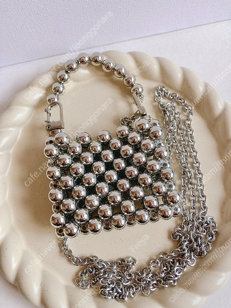 (새상품) 비즈 미니 체인크로스백(택포)--1