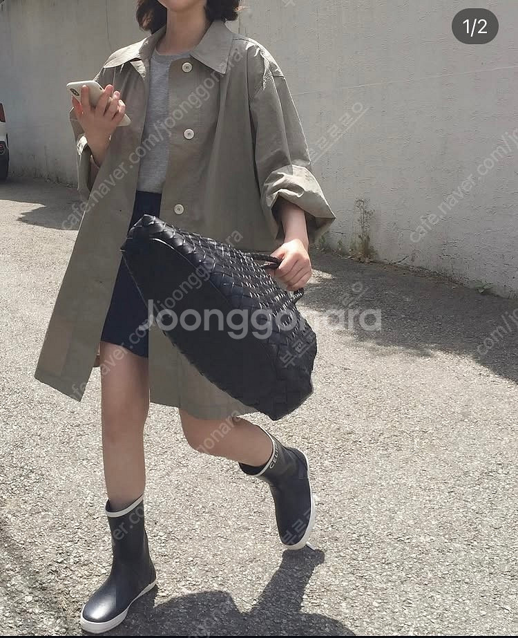 혜미마켓 포레스트 간절기 트렌치코트(두번 착용)--0