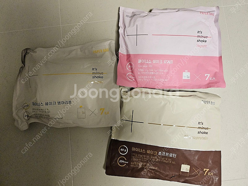 페이퍼백 마이나스 쉐이크 병아리콩 요거트 초코맛 3종--0