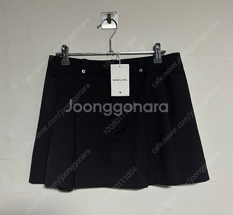 우알롱스커트[Pleats mini skirt챠콜그레이]--0
