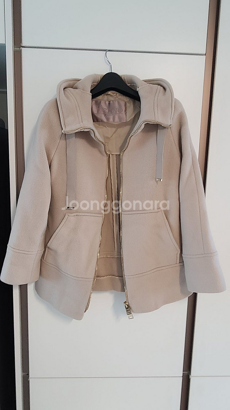 에르노 캐시미어 혼방 모직 후드코트--2