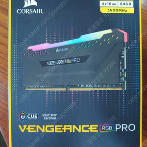 커세어 DDR4-3600 CL18 벤전스 RGB PRO 쿼드킷 (64GB(16Gx4)) 팝니다.