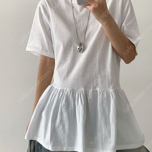 무지프릴 레이어드 반팔롱티셔츠 새상품 여성데일리 라운드박스 이너원피스 봄여름 면캐주얼