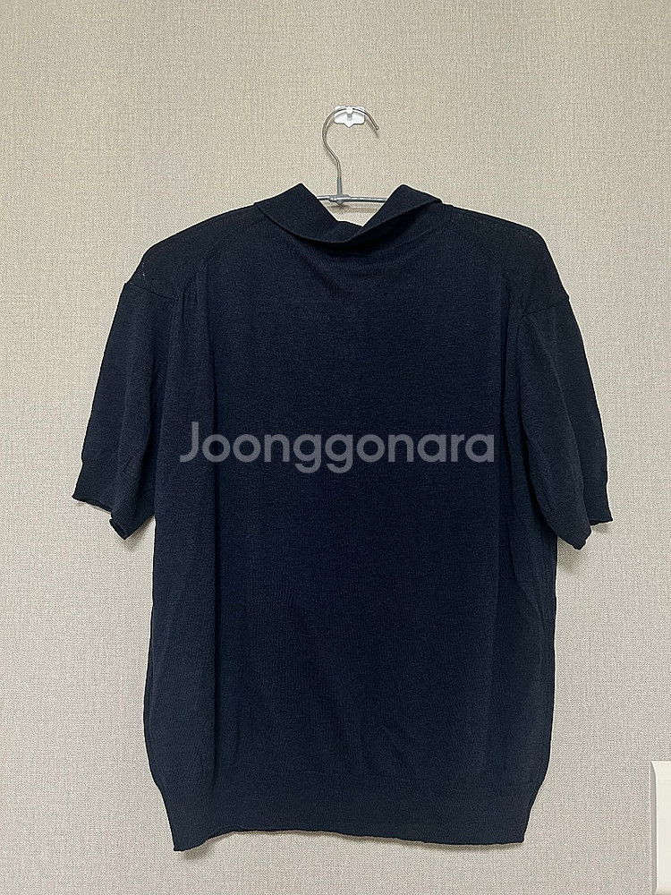 (가격 인하) 이아 EAAH 카라 니트 탑 (네이비 S...--3