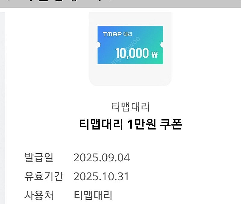 티맵 대리 쿠폰1만원권--0