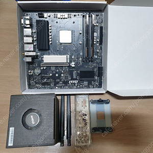 라이젠.msi b550m pro-vdhwifi.cpu:3100.16g+16g램(팀그룹).nvme256g(파이슨방열판포함새거)프리즘쿨러(새거).윈도우11pro인증(보드귀속).메모리카