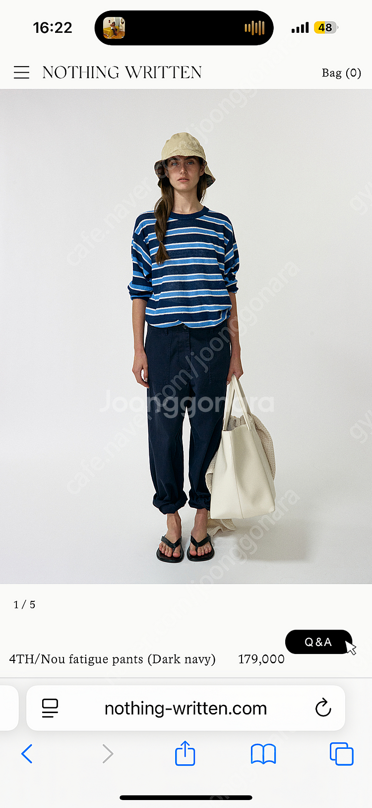 낫띵리튼 nou fatigue pants (Dark N...--0