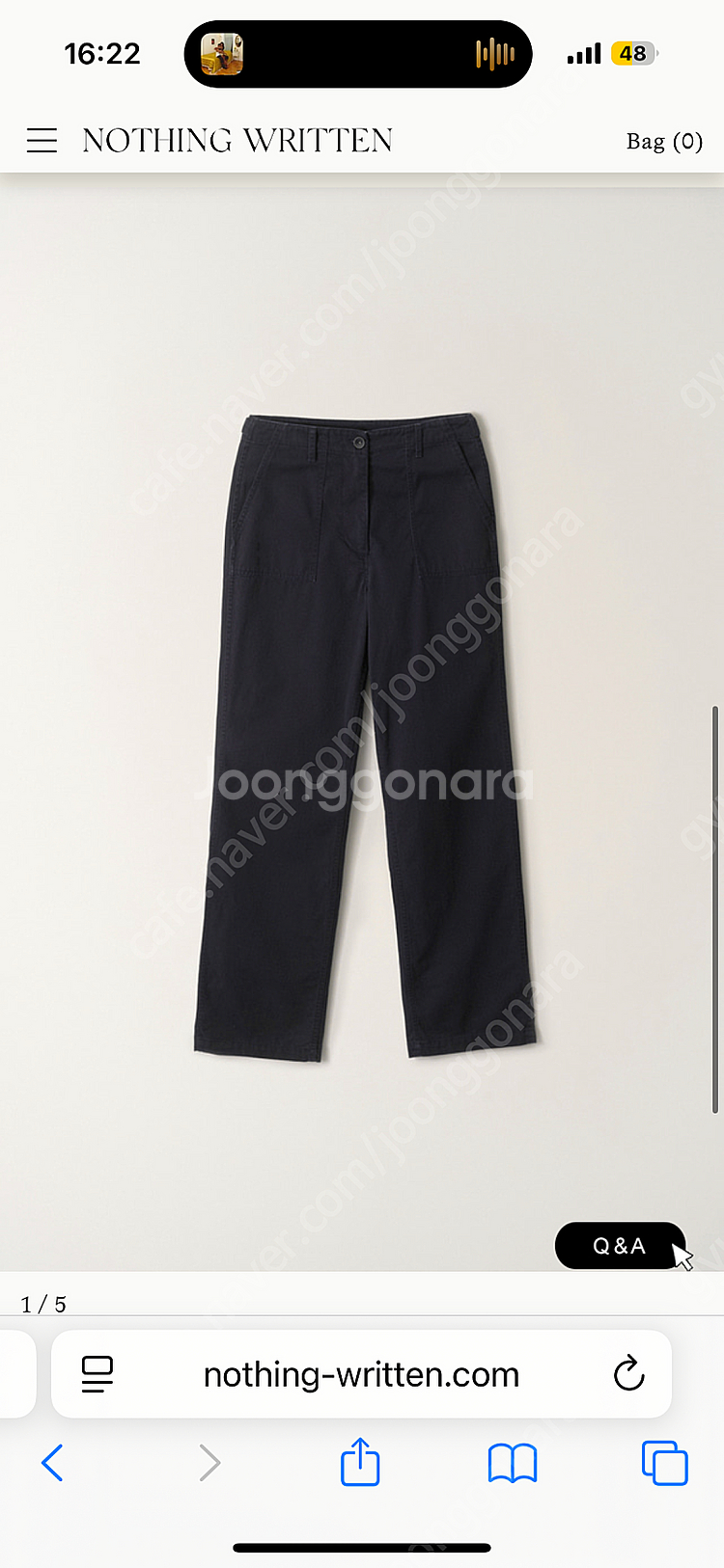 낫띵리튼 nou fatigue pants (Dark N...--1