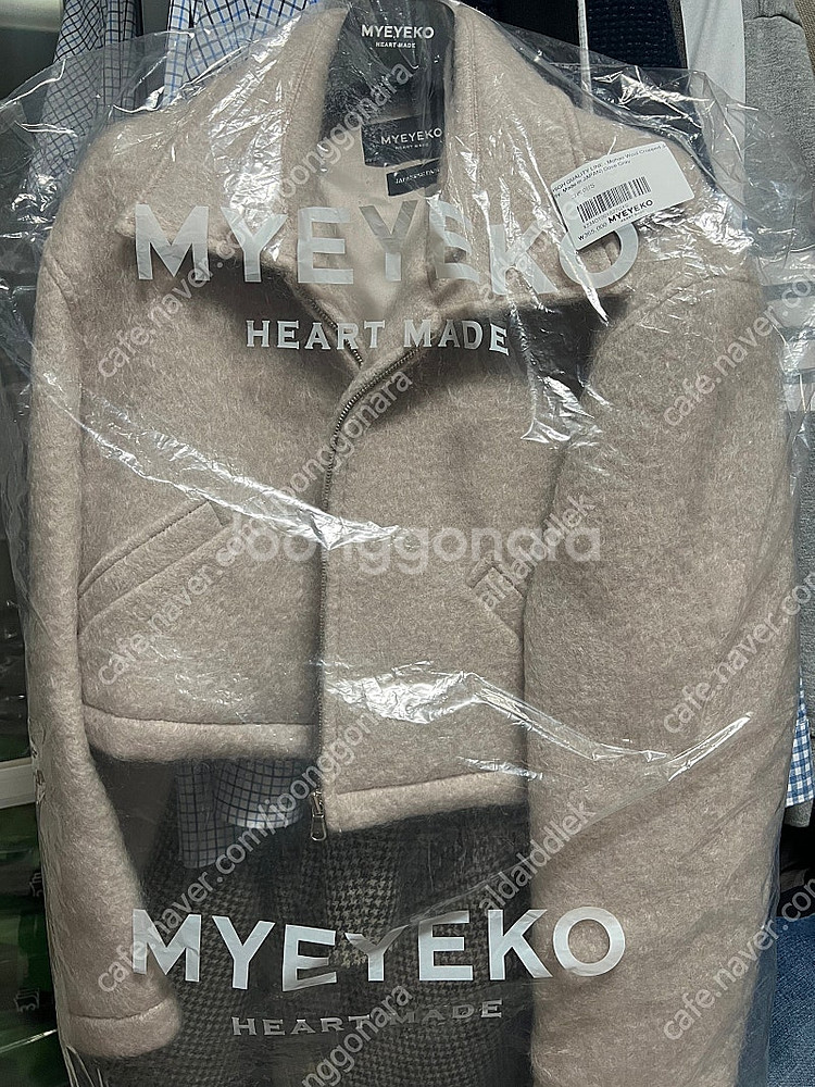 마이아이코 모헤어 크롭 자켓 도브그레이 S--4