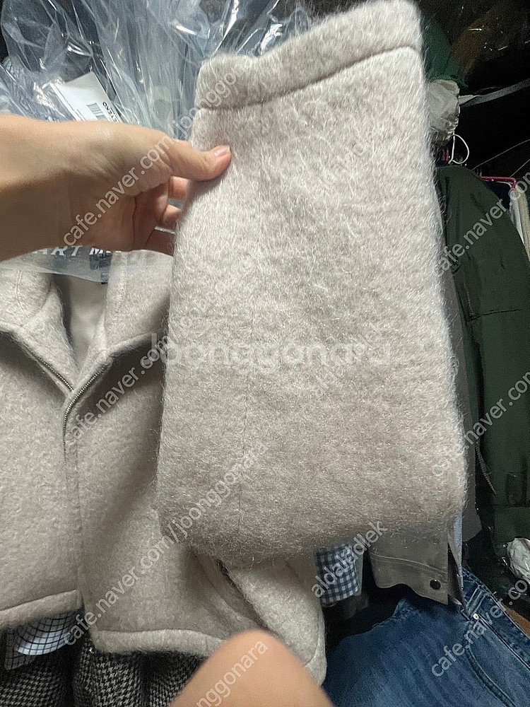 마이아이코 모헤어 크롭 자켓 도브그레이 S--6