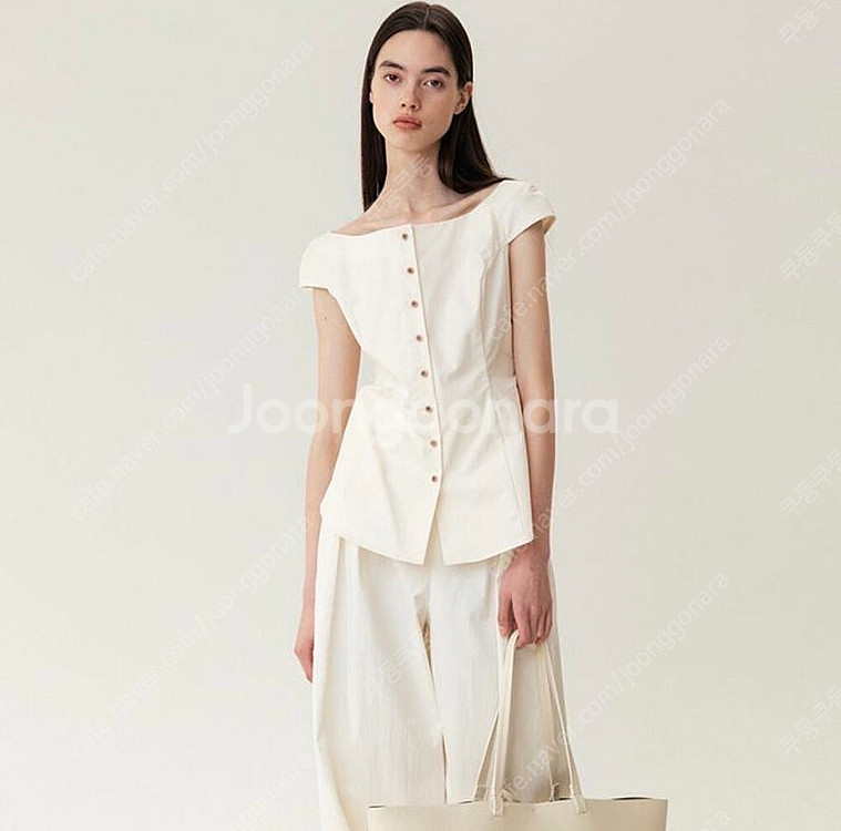 킨더살몬 보트넥 블라우스--1