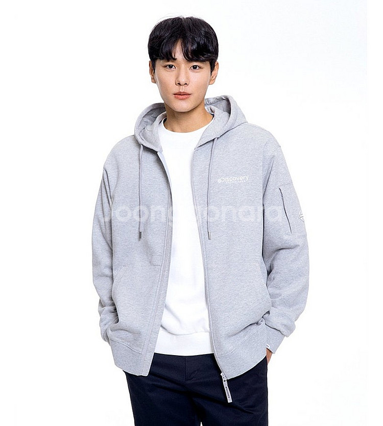 105) 디스커버리 아이보리 후드집업 자켓 점퍼--0
