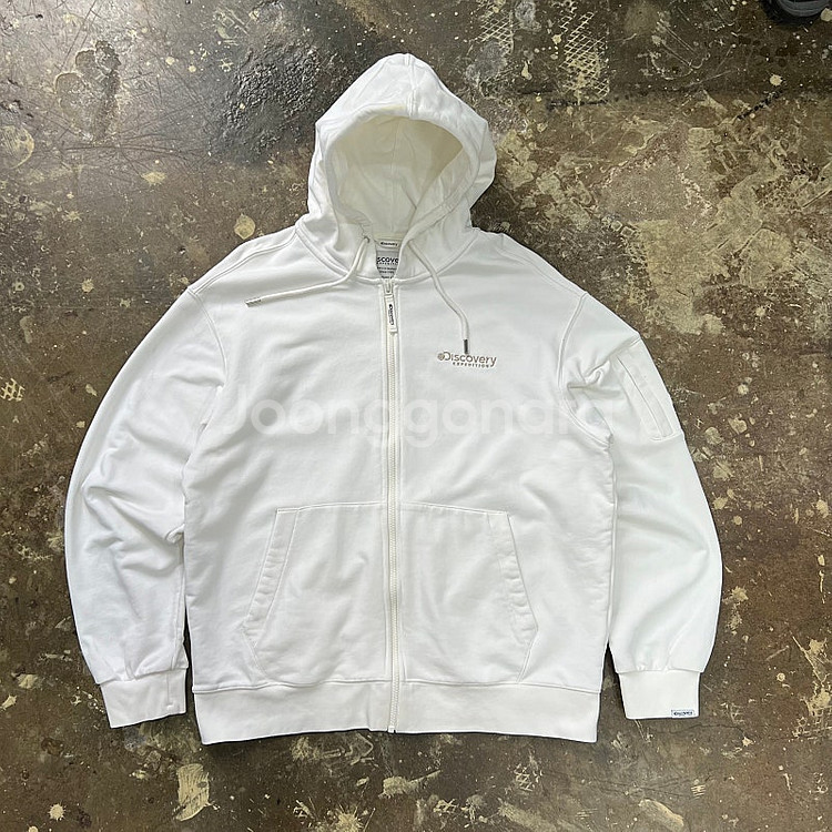 105) 디스커버리 아이보리 후드집업 자켓 점퍼--2