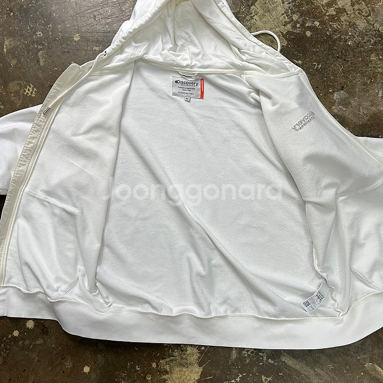 105) 디스커버리 아이보리 후드집업 자켓 점퍼--6