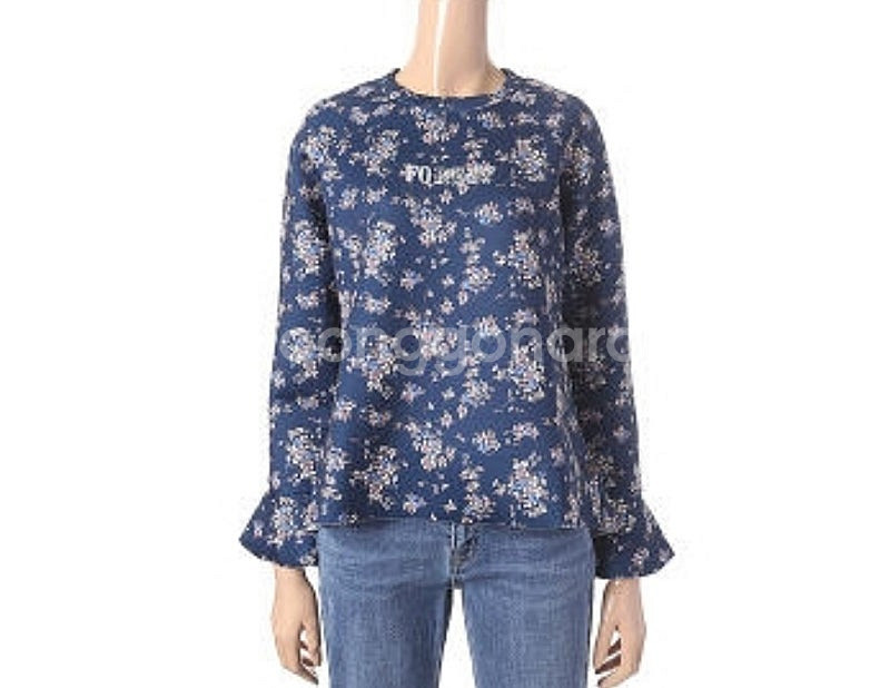 무배 새상품 S 네오프랜 소매프릴 꽃패턴 티셔츠 써스데이아일랜드--0