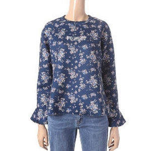 무배 새상품 S 네오프랜 소매프릴 꽃패턴 티셔츠 써스데이아일랜드