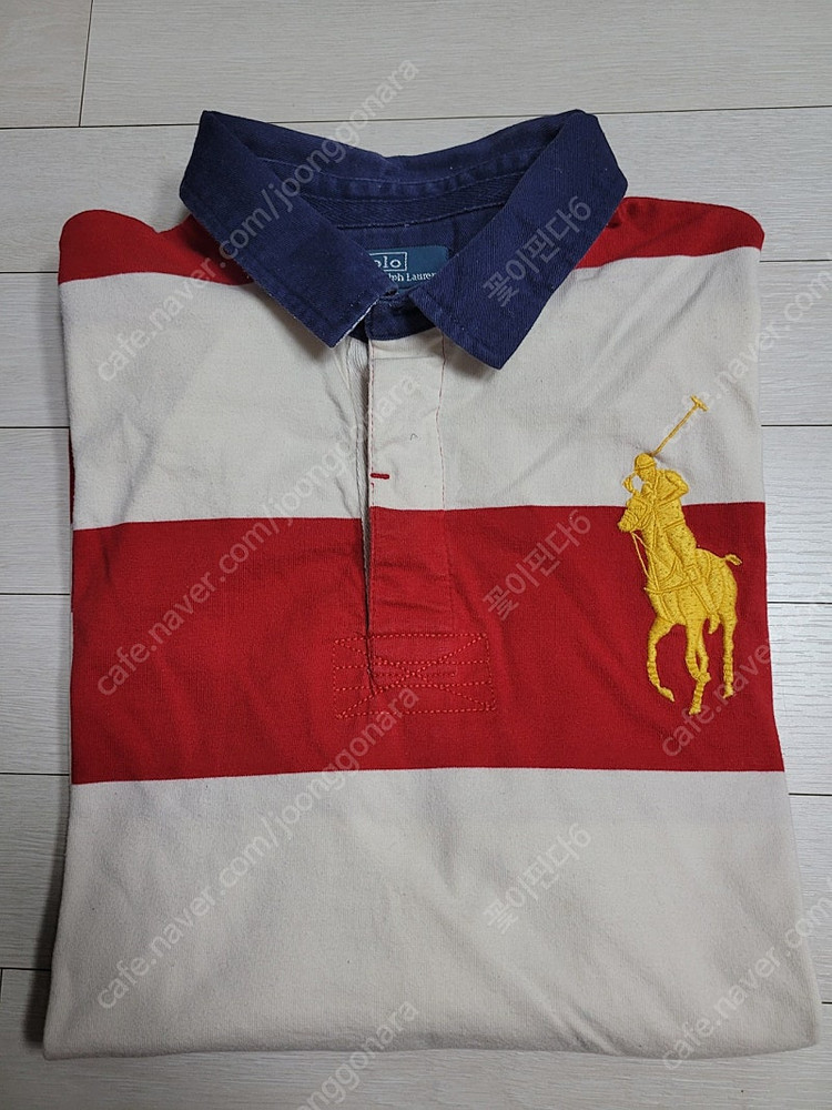 (가격내림)폴로 보이즈 럭비티 XL/ 랄프로렌 마인 타임 더캐시미어 랑방 시스템 구호 르베이지 이미지