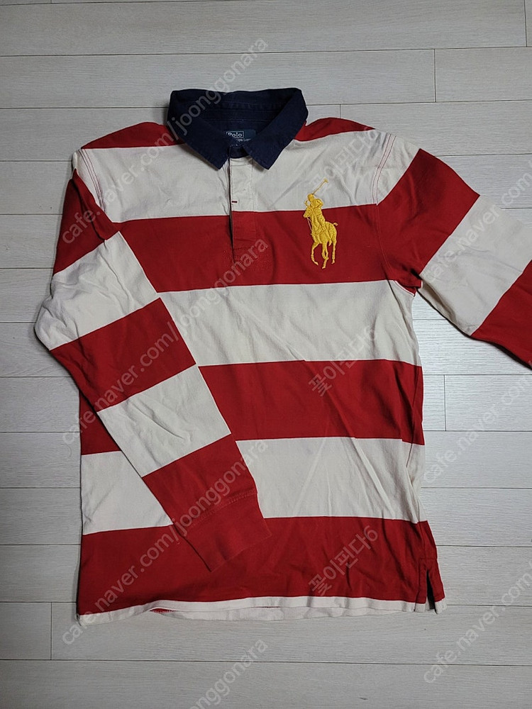 (가격내림)폴로 보이즈 럭비티 XL/ 랄프로렌 마인 타임 더캐시미어 랑방 시스템 구호 르베이지 이미지