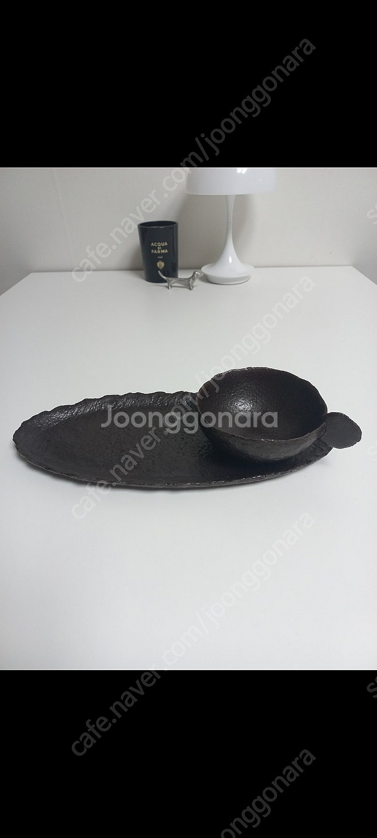 챕터원 블랙스톤오벌플레이트,티컵보울 2종A++--2