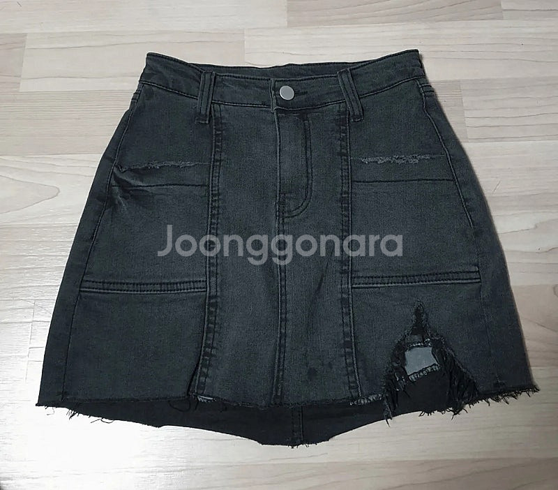 청 치마바지 S 사이즈--0