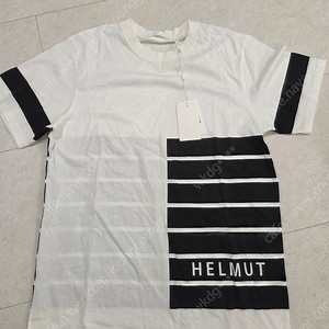 [새상품] 헬무트랭 로고 스트라이프 반팔