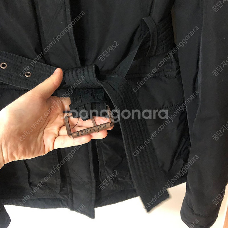 S 타미힐피거 하프 트렌치코트 자켓 점퍼 누빔 벨트 출...--3