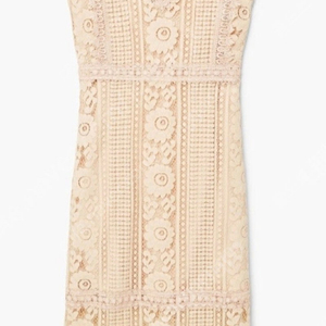 Mango 망고 블론드 레이스 아플리케 원피스